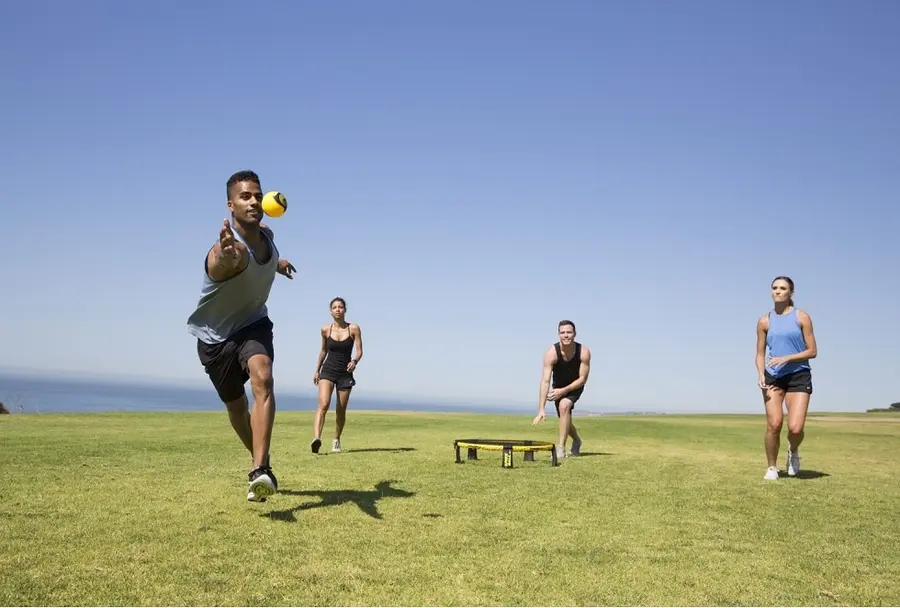 Spikeball PRO | Originalet Tävlingssetet | Studsmatta med boll 