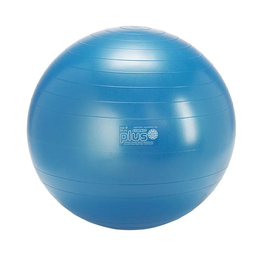 Gymnic Plus Blå 65 cm Pilatessboll | Latexfri | hög kvalitet 