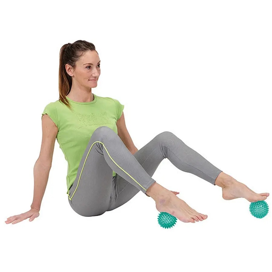 Massagebollar Reflex ø 8 cm  | Hård Piggboll för masssage | Grön 