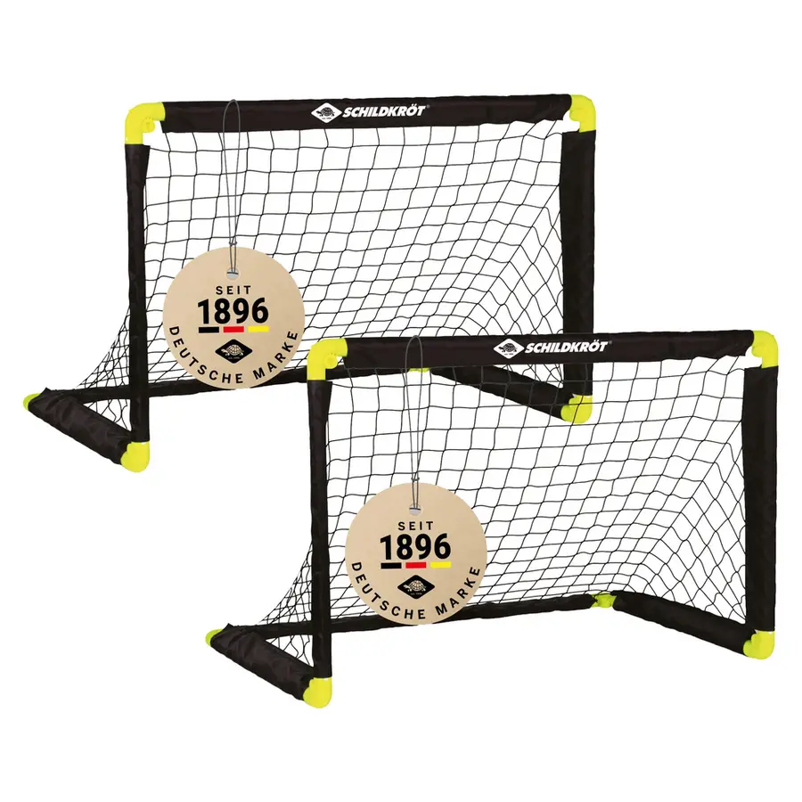 Schildkröt Fotbollsmål | 2 stk 90x60 cm | Hopfällbart mål 