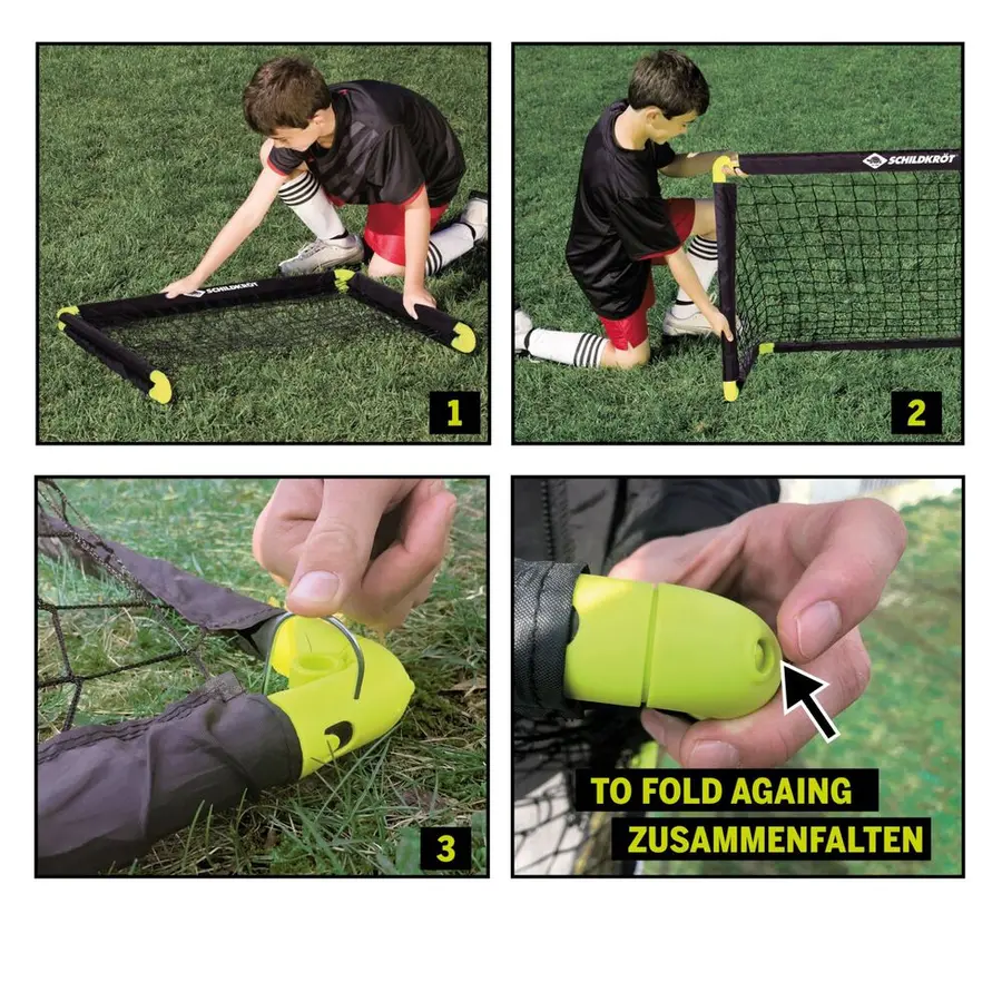 Schildkröt Fotballmål | 1 stk 90x60 cm | Hopfällbart mål 