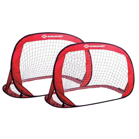 Fotbollsmål Pop-Up 120x80 cm | 2 st Set med 2 hopfällbara mål
