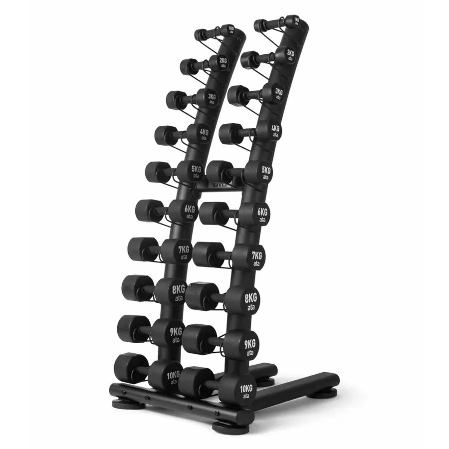 Hantelställ ata Aerobic PU med 1-10 kg 20 st hantlar samt ställning 