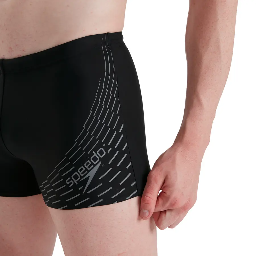 Medley Logo Aquashort Badbyxa 40 Speedo | Svart/Grå | ECO EnduraFlex 