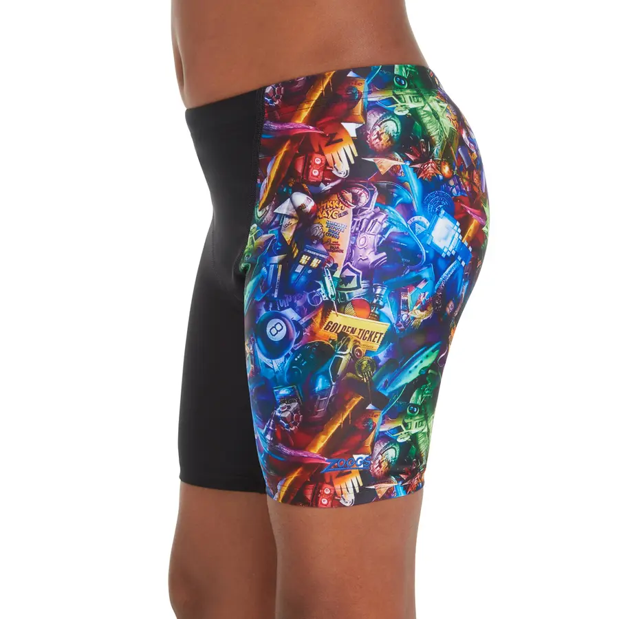 Reflection Volt Jammer Badbyxa jr 116cm Zoggs | Svart/Flerfärgad | Ecolast 
