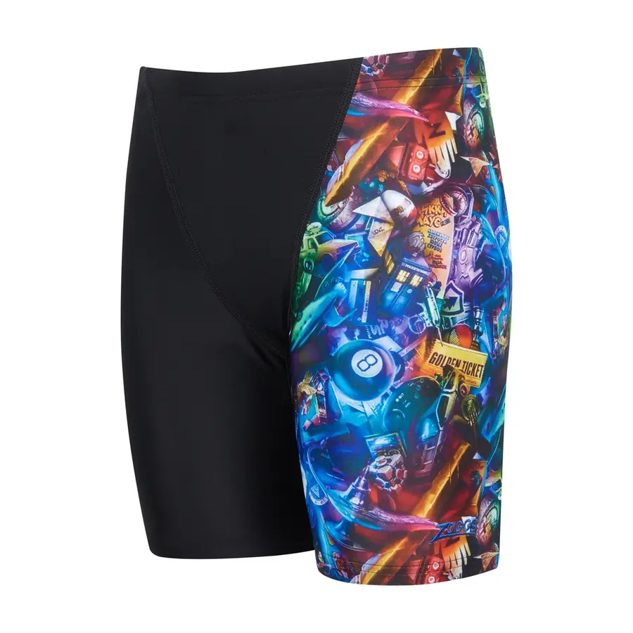 Reflection Volt Jammer Badbyxa jr 116cm Zoggs | Svart/Flerfärgad | Ecolast 