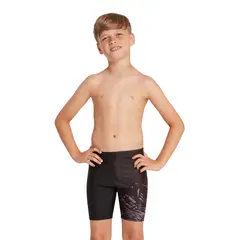Latitude Mid Jammer Badbyxa jr 116cm Zoggs | Svart/Flerf&#228;rgad | Ecolast