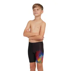 Neon Vibe Mid Jammer Badbyxa 128cm Zoggs | Svart/Flerf&#228;rgad | Ecolast