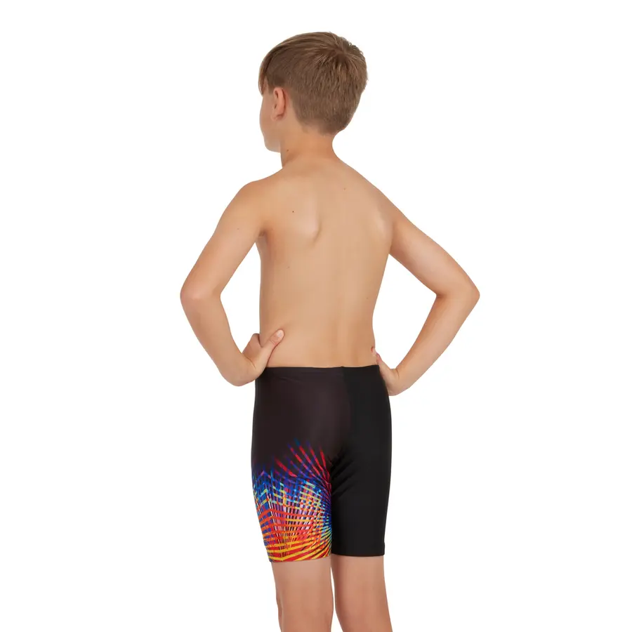 Neon Vibe Mid Jammer Badbyxa 128cm Zoggs | Svart/Flerfärgad | Ecolast 