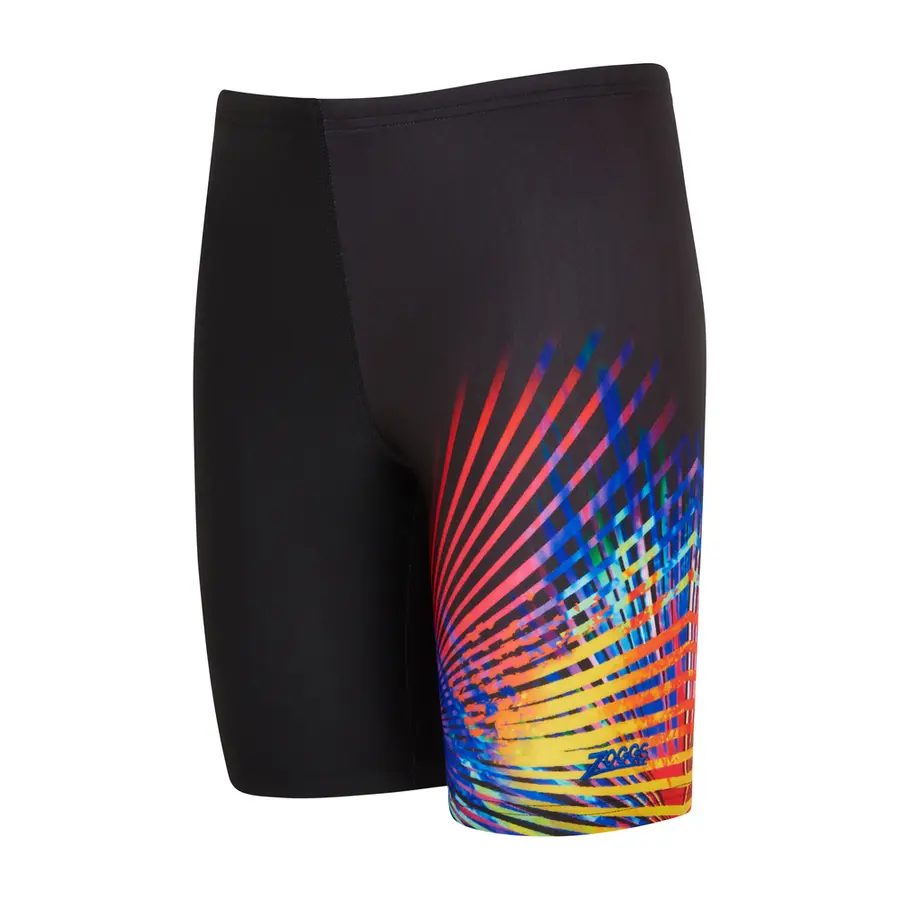 Neon Vibe Mid Jammer Badbyxa 128cm Zoggs | Svart/Flerfärgad | Ecolast 