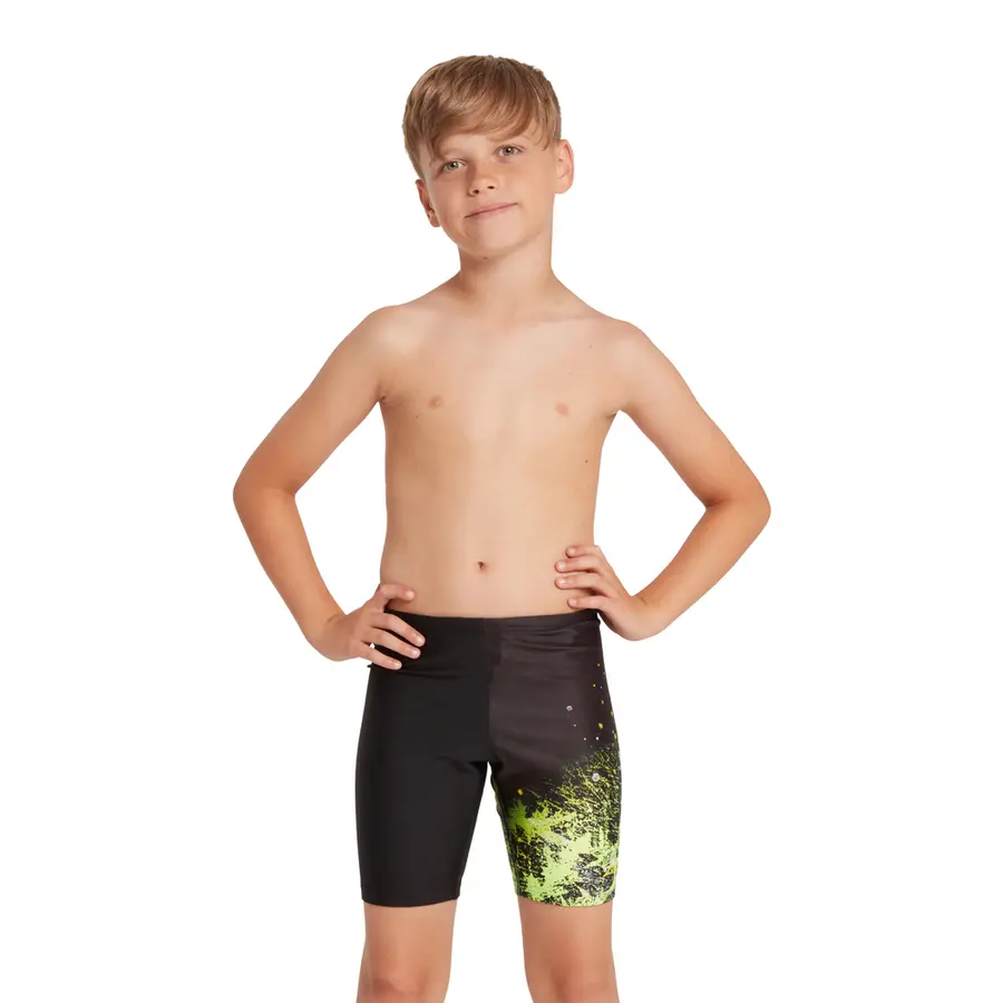 Wired Lime Mid Jammer Badbyksa jr 116cm Zoggs | Svart/Lime | Ecolast 