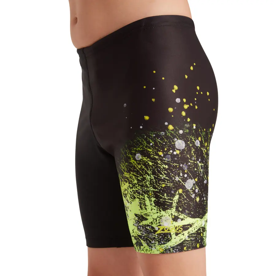 Wired Lime Mid Jammer Badbyksa jr 116cm Zoggs | Svart/Lime | Ecolast 