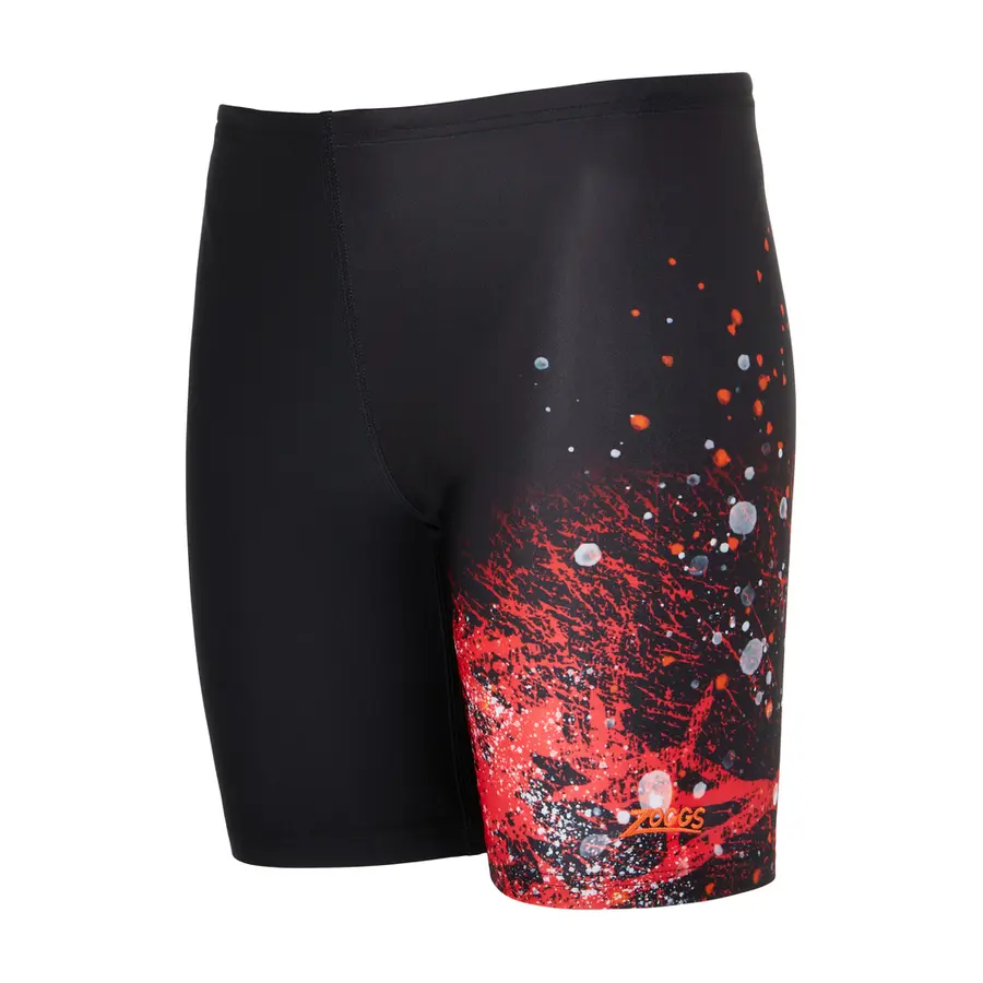 Wired Red Mid Jammer Badbyxa jr 116cm Zoggs | Svart/Röd | Ecolast 