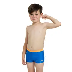 Alfie Retro Hip Racer Badbyxa 104cm Zoggs | Bl&#229;/ Orange| Ecolast