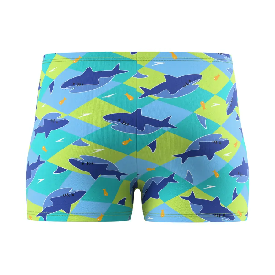 Print Aquashort Badbyxa jr 110 Speedo | Blå | EnduraSoft 