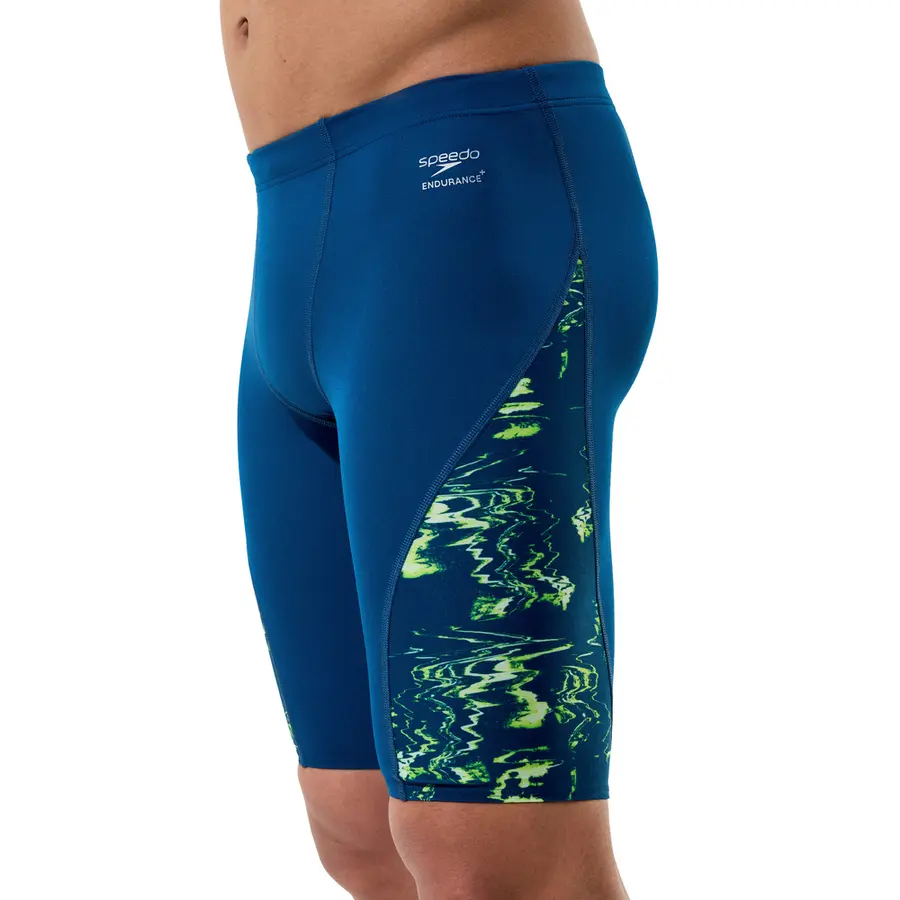 Spliced Printed Jammer Badbyxa 34 Speedo | Teal/Gul | Endurance+ 