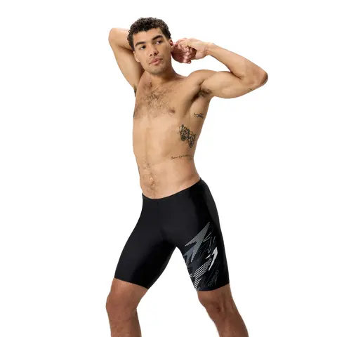Medley Logo Jammer Badbyxa Speedo | Svart/Grå | Enduraflex