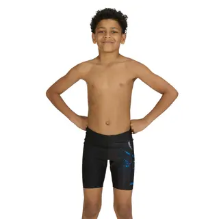 Demon Mid Jammer Badbyxa jr Zoggs | Svart/Flerfärgad | Ecolast