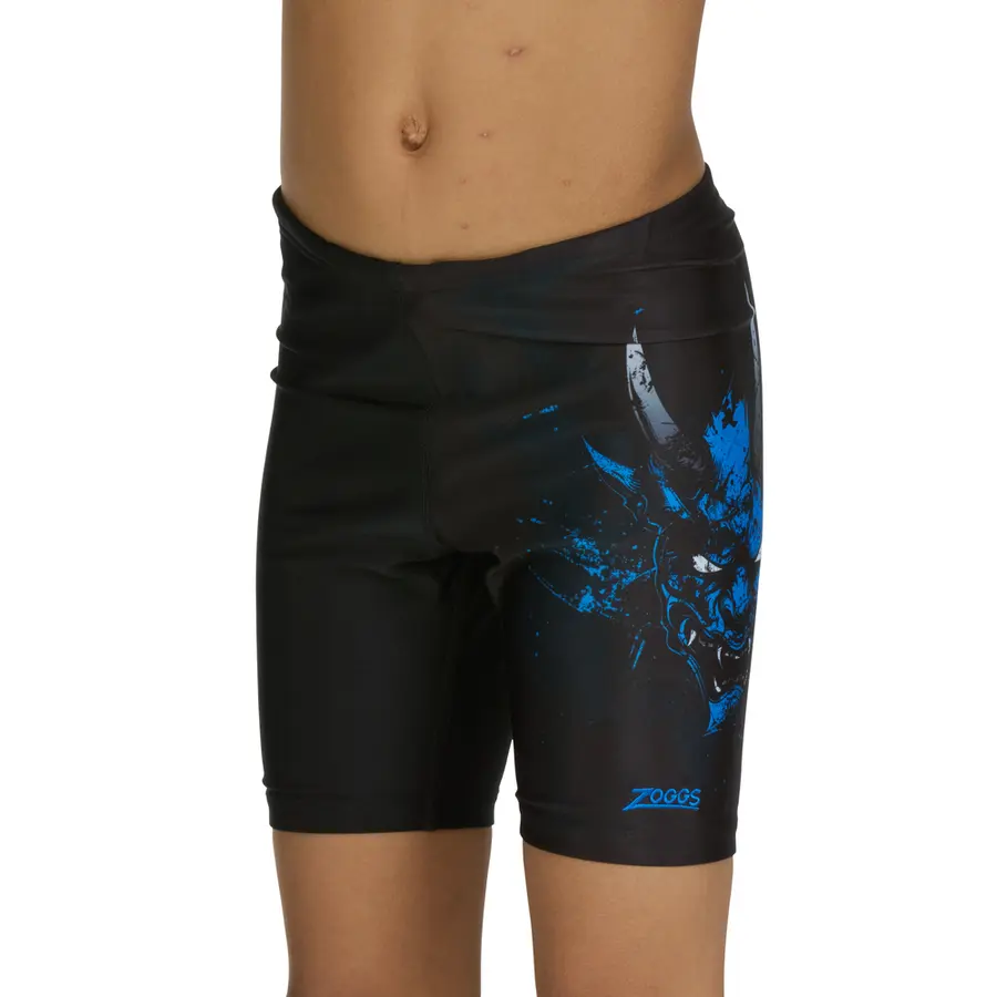 Demon Mid Jammer Badbyxa jr 128cm Zoggs | Svart/Flerfärgad | Ecolast 