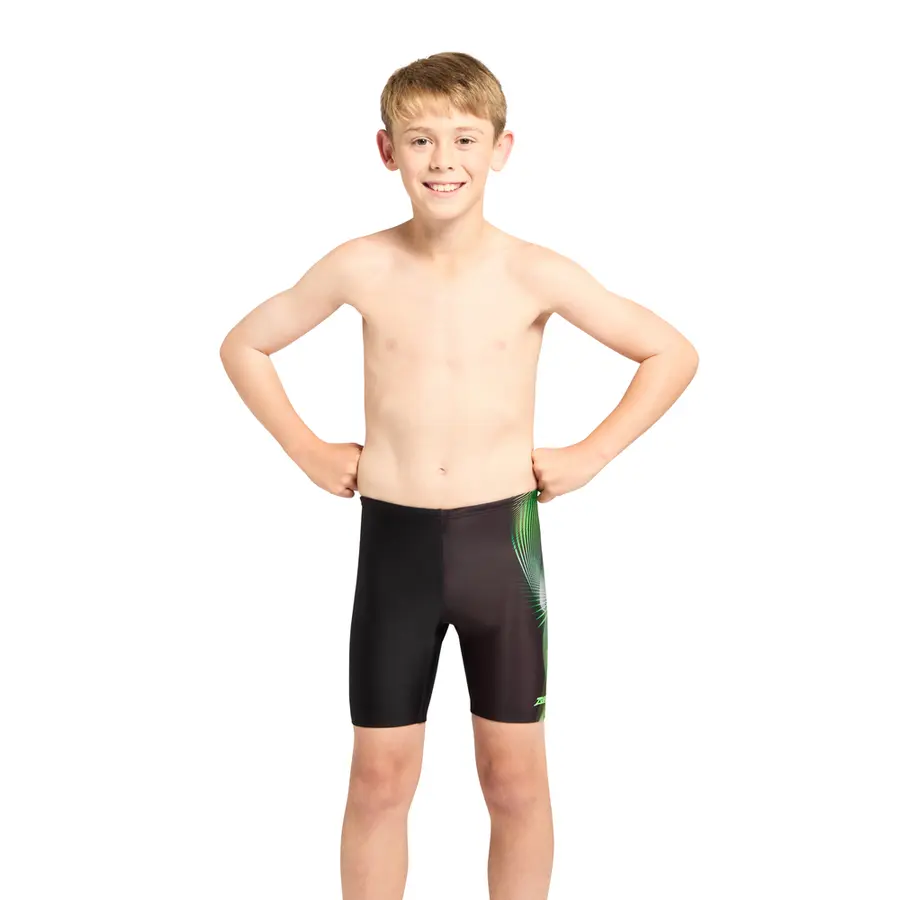 Flak Mid Jammer Badbyxa 116cm Zoggs | Svart/Flerfärgad | Ecolast 