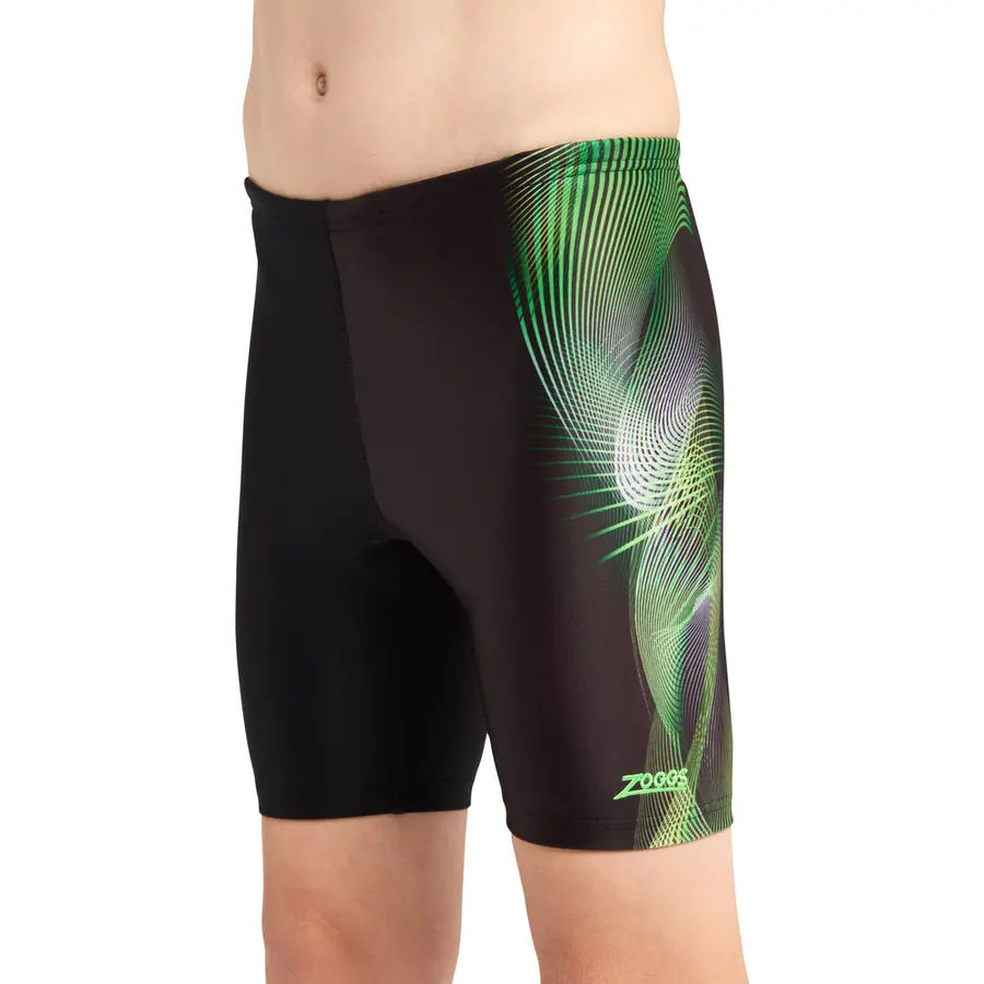 Flak Mid Jammer Badbyxa 116cm Zoggs | Svart/Flerfärgad | Ecolast 