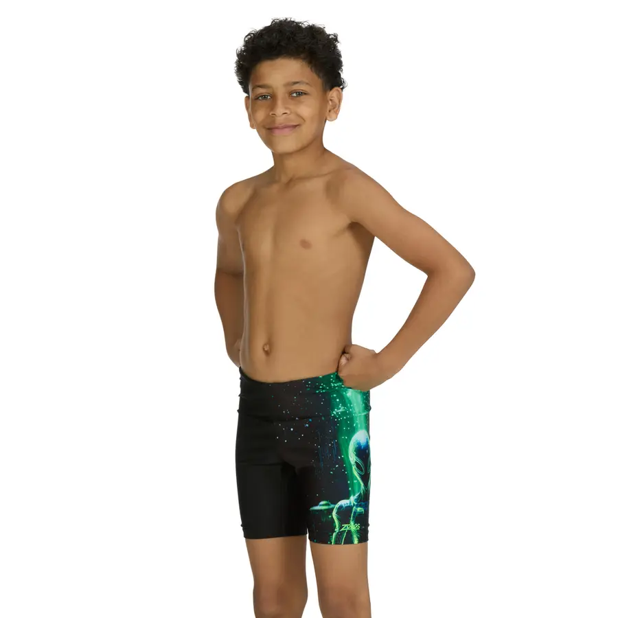 Xfile Mid Jammer Badbyxa jr 140cm Zoggs | Svart/Flerfärgad | Ecolast 