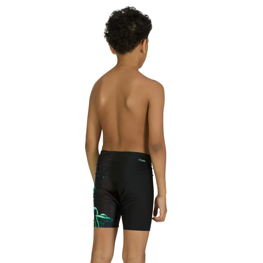 Xfile Mid Jammer Badbyxa jr 140cm Zoggs | Svart/Flerfärgad | Ecolast 