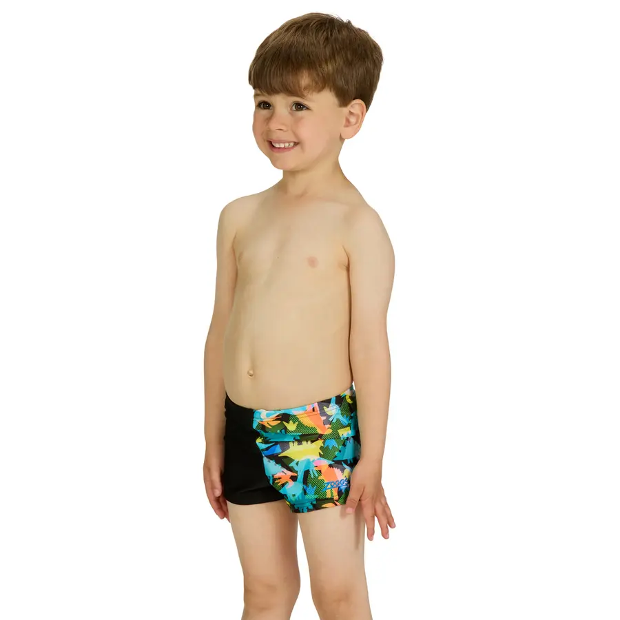 Saurus Hip Racer Badbyxa 98cm Zoggs | Svart/Flerfärgad | Ecolast 