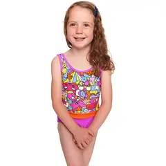 Playtime Retro Scoopback Baddr&#228;kt 80cm Zoggs - Multi/Rosa - Elastomax - Barn