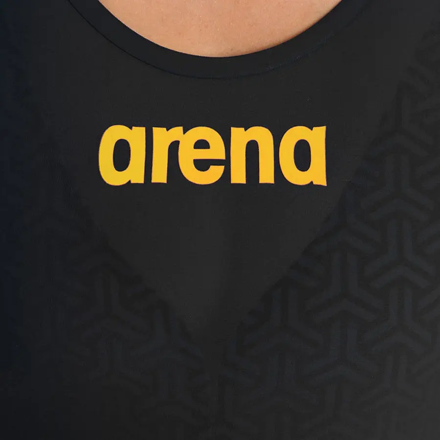 PWS Carbon Glide Open Back Arena | Svart/Guld | Tävlingsbaddräkt 