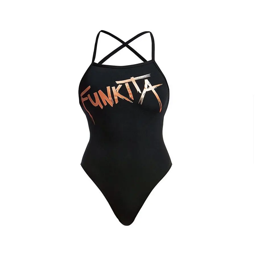 Bronzed Baddräkt EU38 Funkita - Strapped In 