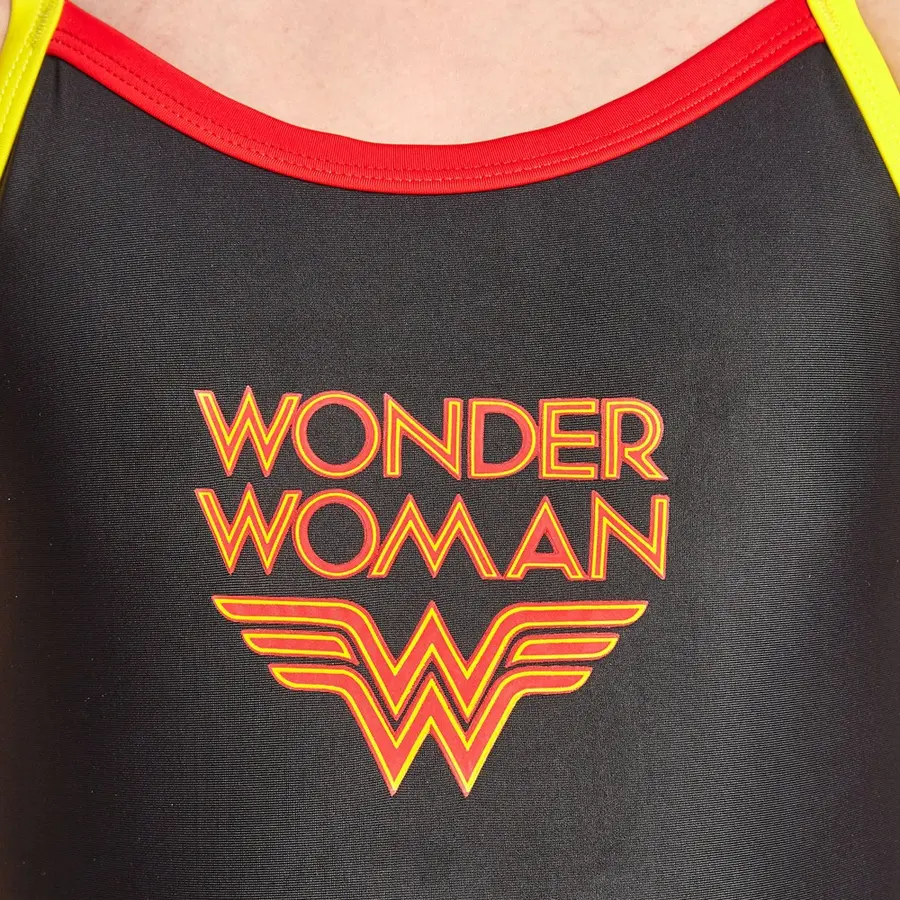 Wonderwoman Strikeback Baddräkt Jr 116cm Zoggs | Svart | Strikeback 