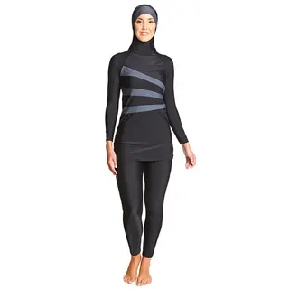 Meelup Modesty Suit Burkini Baddr&#228;kt Zoggs | Svart | Elastomax