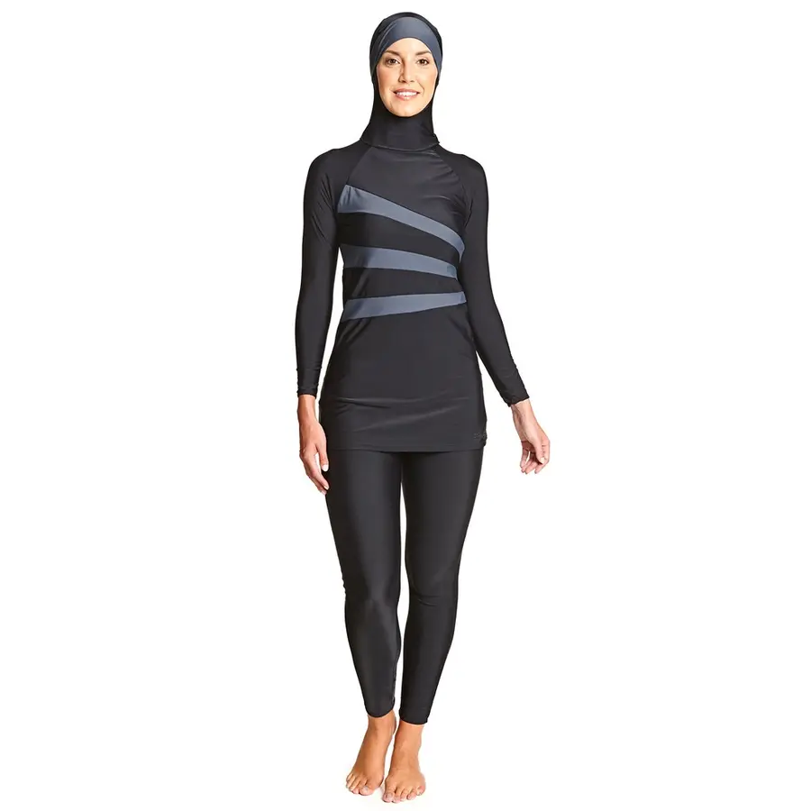 Meelup Modesty Suit Burkini Baddräkt 44 Zoggs | Svart | Elastomax 