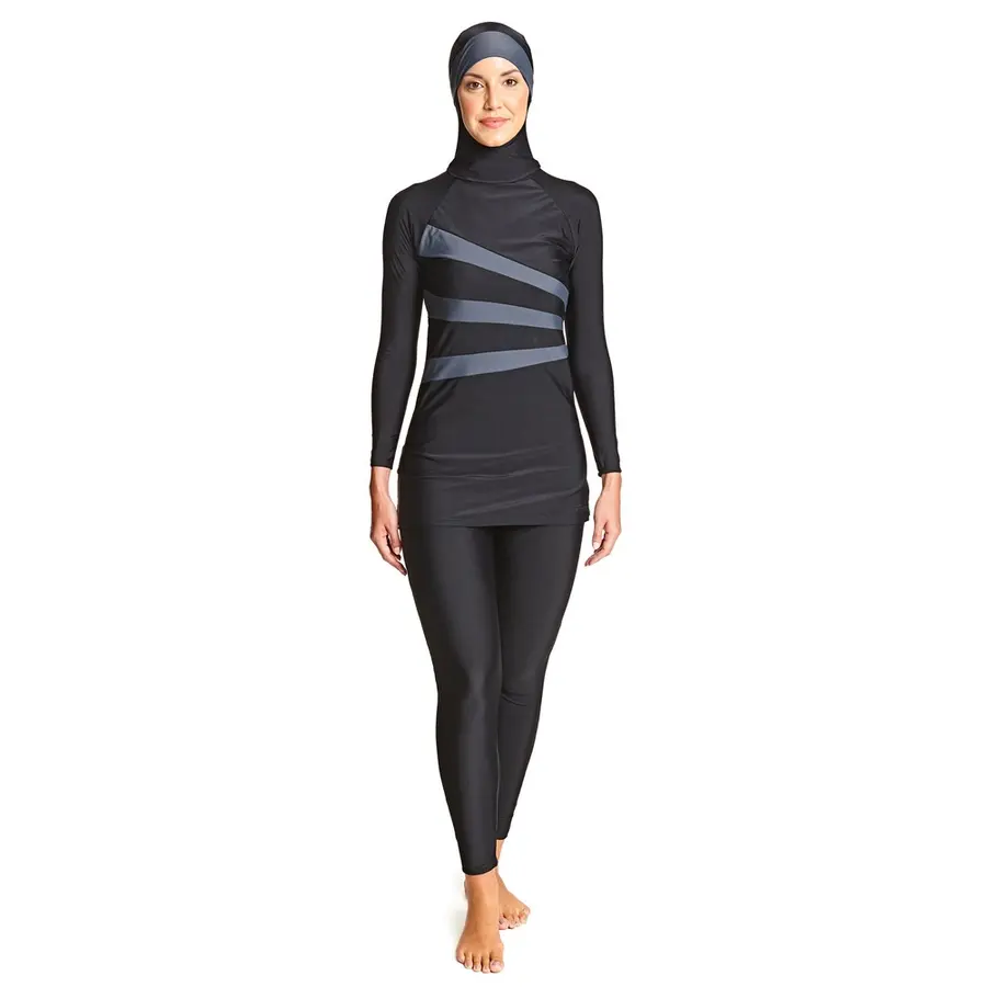 Meelup Modesty Suit Burkini Baddräkt 44 Zoggs | Svart | Elastomax 