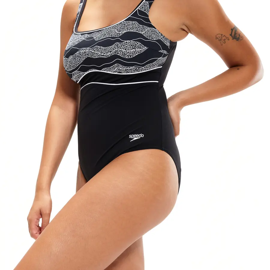 ContourEclipse Baddräkt 36 Speedo | Svart/Vit | ECO Shape Comprex 
