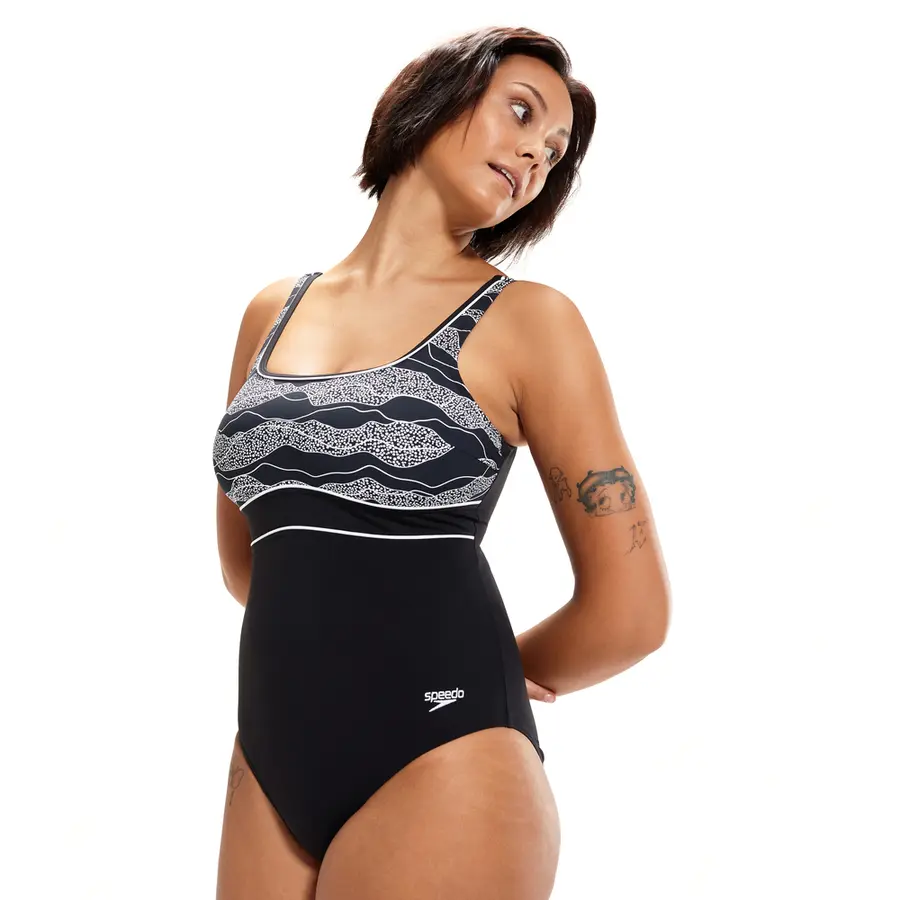 ContourEclipse Baddräkt 36 Speedo | Svart/Vit | ECO Shape Comprex 