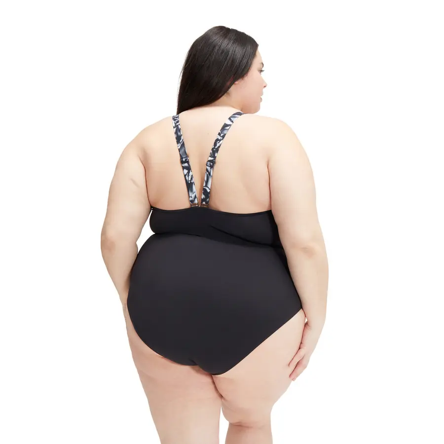 OrchidLustre Plus Size Baddräkt 52 Speedo | Svart | ECO Shape Comprex 