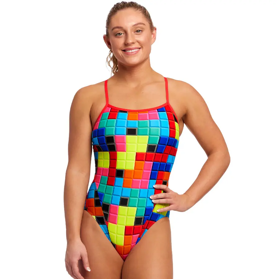 Blocked Baddräkt EU34 Funkita | Single Strap One Piece 