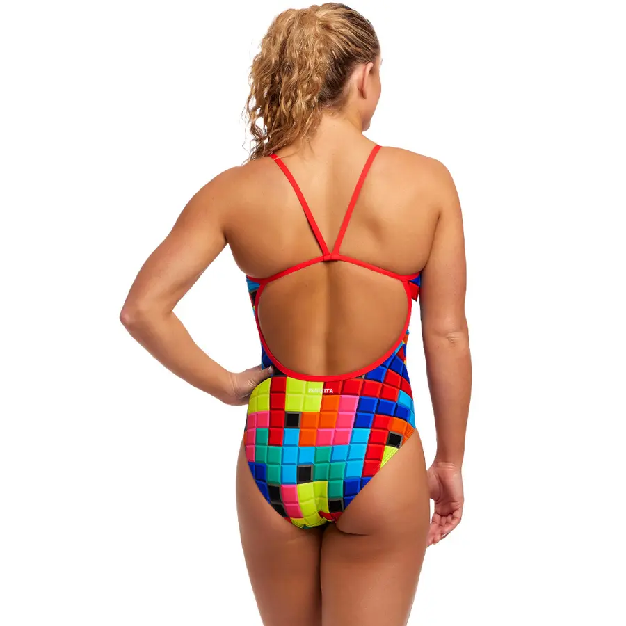 Blocked Baddräkt EU34 Funkita | Single Strap One Piece 