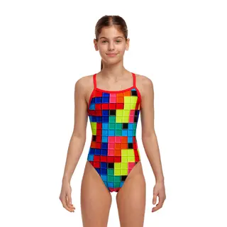 Blocked Baddr&#228;kt jr 128cm Funkita | Single Strap One Piece