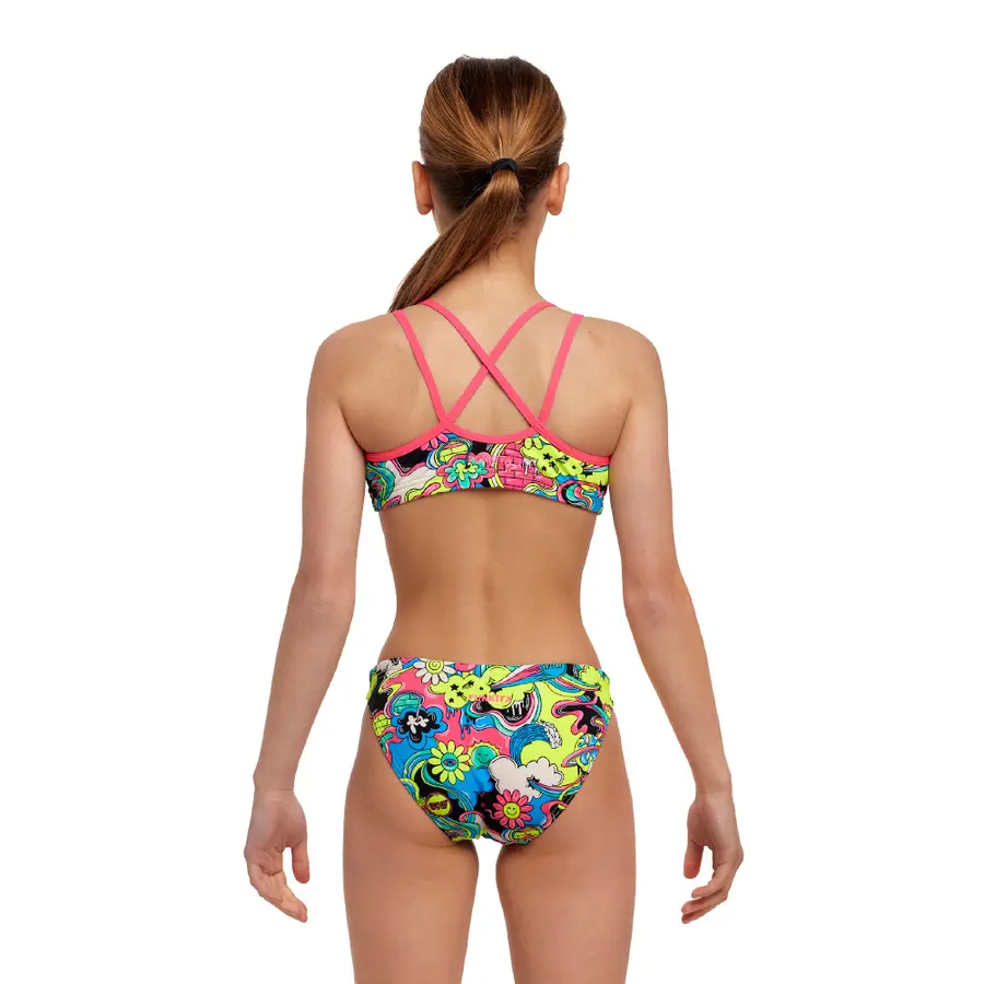 Smash Mouth Bikini jr 128cm Funkita | Criss Cross Two Piece 