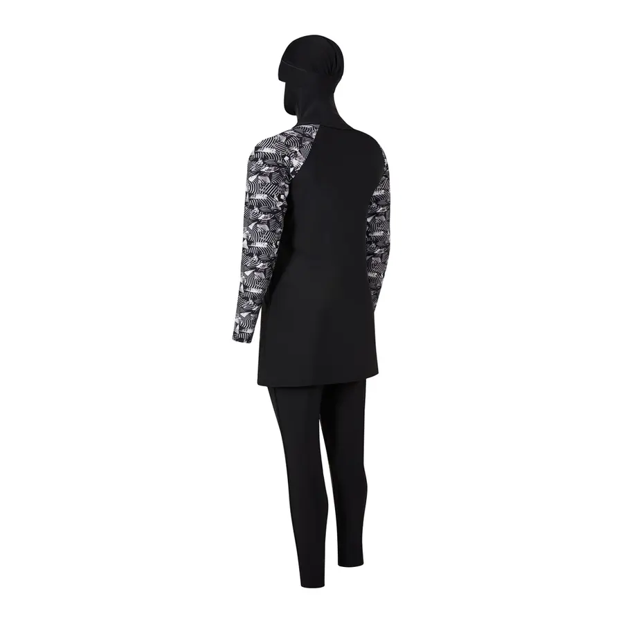 Metro Modesty Burkini EU34 Zoggs | Svart/Flerfärgad | Elastomax 
