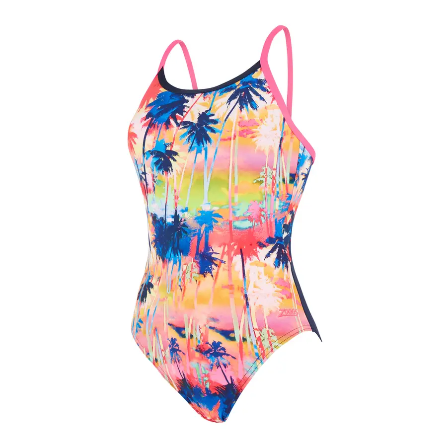 Sunset Tri Back Baddräkt EU36 Zoggs | Flerfärgad | Ecolast+ 