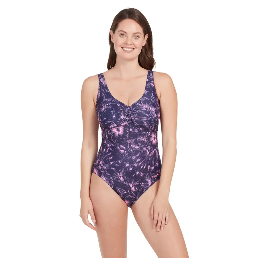 Sunset Bloom Scoopback Baddräkt EU34 Zoggs | Blå/ Flerfärgad | Ecolast 