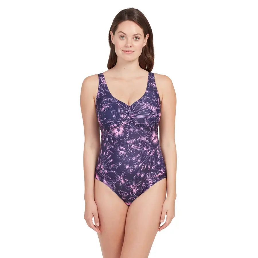 Sunset Bloom Scoopback Baddräkt EU34 Zoggs | Blå/ Flerfärgad | Ecolast 
