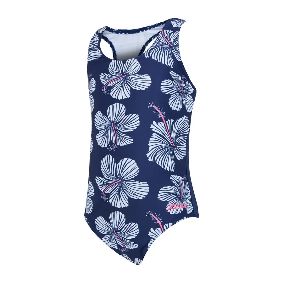 Hibiscus Actionback Baddräkt 92cm Zoggs | Blå/Flerfärgad | Ecolast 