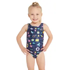 Holly Day Scoopback Baddr&#228;kt 116cm Zoggs | Bl&#229;/Flerf&#228;rgad | Ecolast