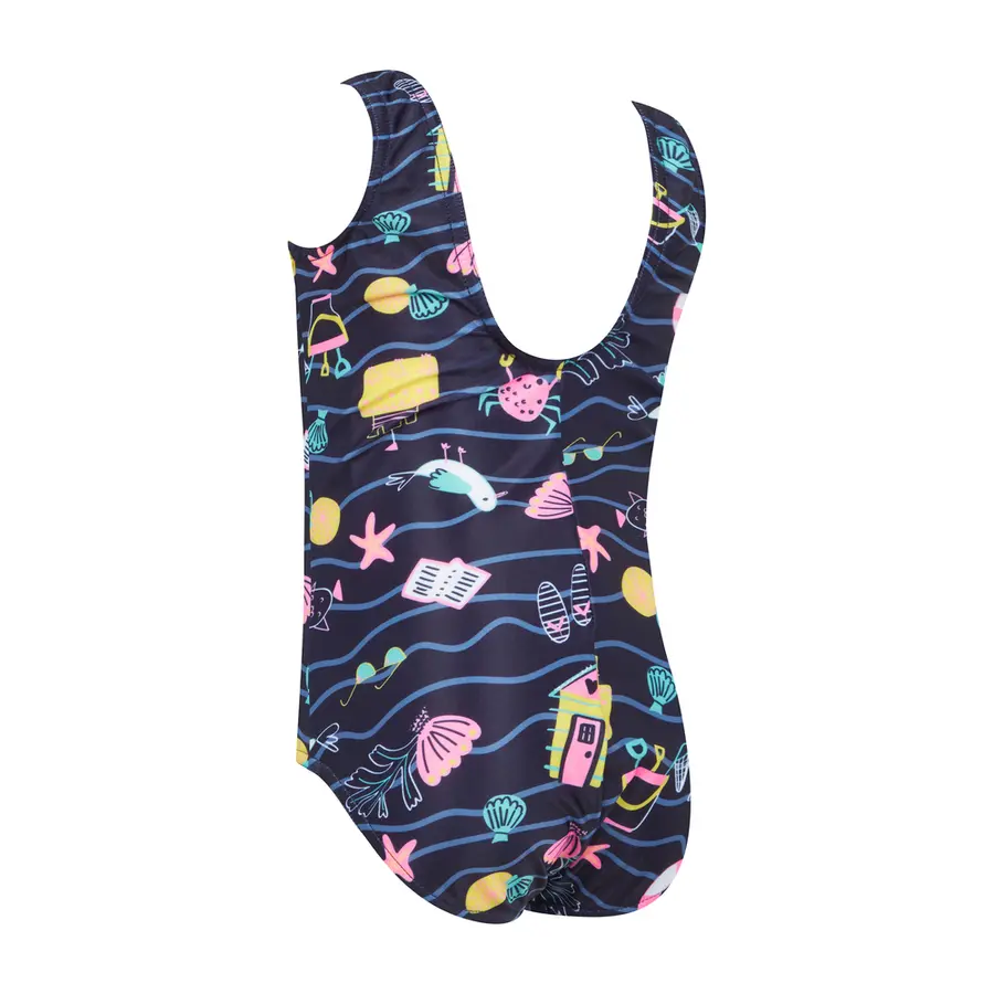 Holly Day Scoopback Baddräkt 116cm Zoggs | Blå/Flerfärgad | Ecolast 