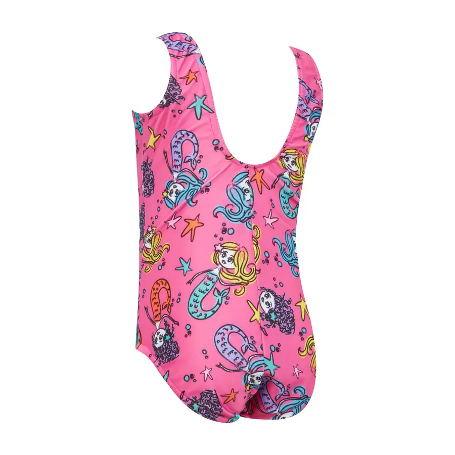 Merry Maiden Scoopback Baddräkt 92cm Zoggs | Rosa/Flerfärgad | Ecolast 